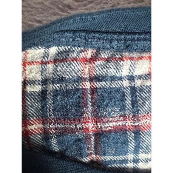 Psycho Bunny Men's M Blue Long Sleeve Waffle Knit Button-Up Shirt - Picture 5 of 7